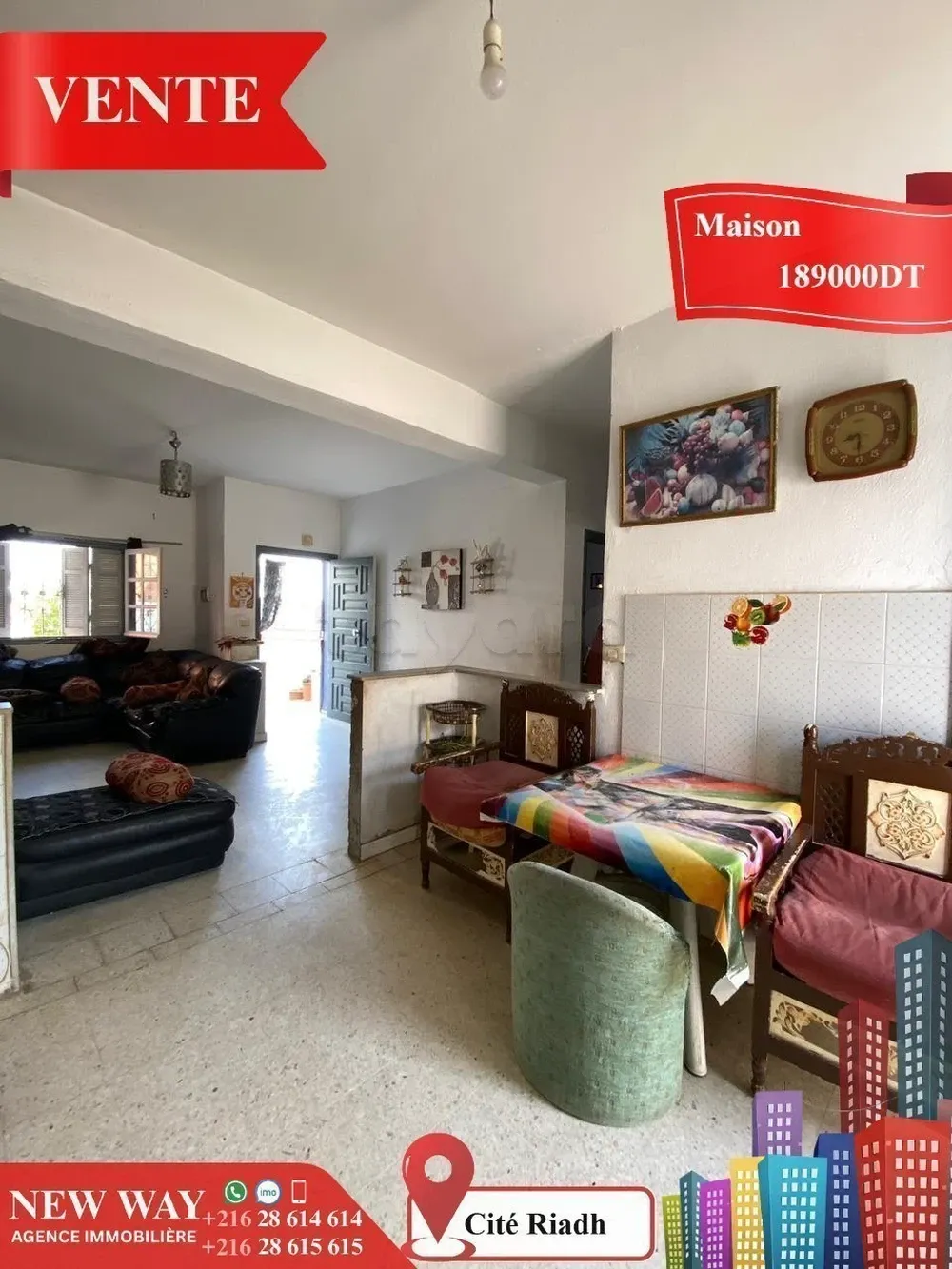 Maison de Plain Pied à Cité Riadh 5