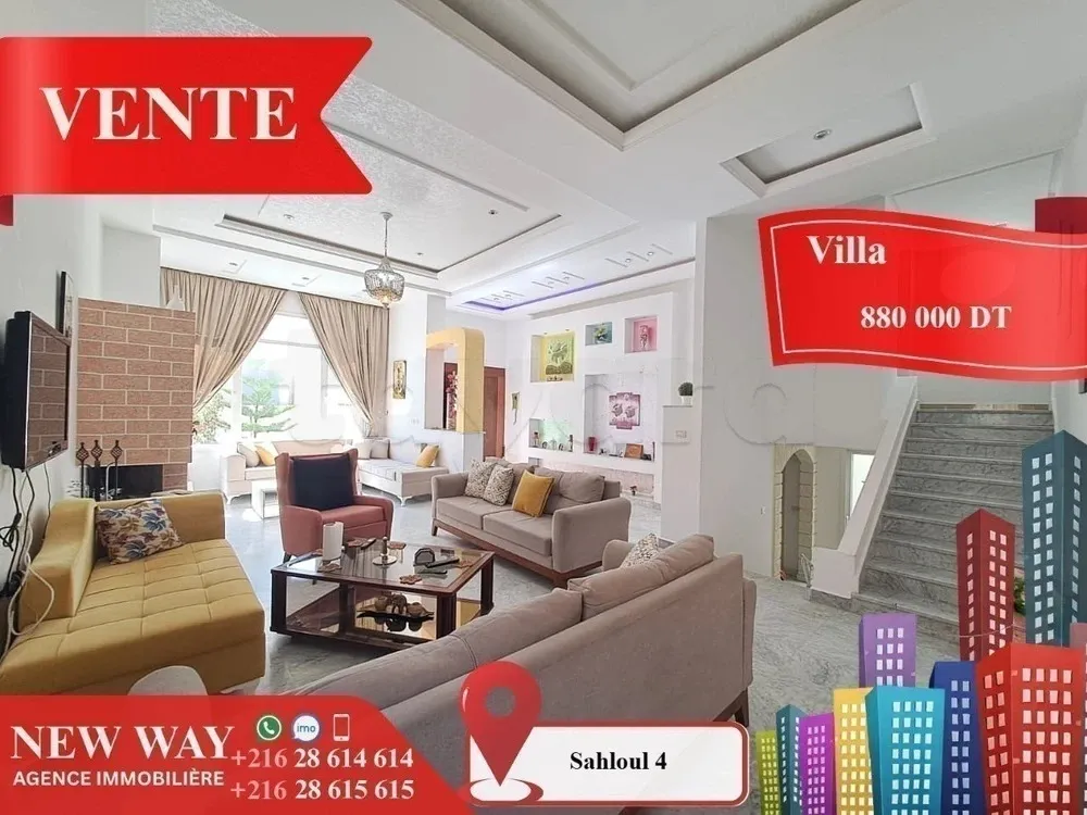 Villa à Sahloul 4 dans un quartier calme et Résidentiel