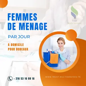 FEMME DE MENAGE PAR JOUR A MEDINA JEDIDA