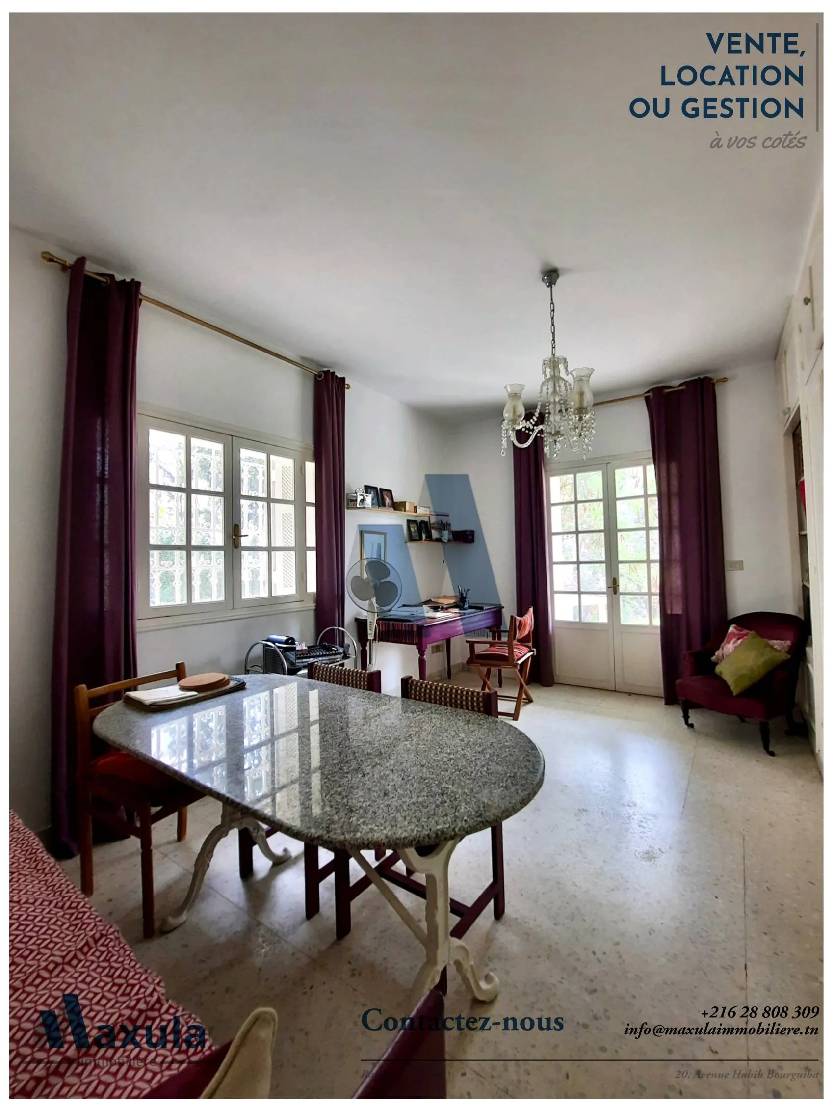 À VENDRE VILLA S+5 DANS LA QUIÉTUDE DE RADES MONGIL