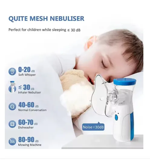 Nébuliseur à inhaler portable pour adulte, mini atomiseur à mailles, silencieux