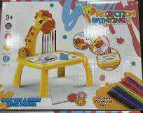 TABLE DE DESSIN À PROJECTION POUR ENFANTS JAUNE