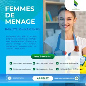 OFFRE FEMME DE MENAGE PAR JOUR A Carthage 