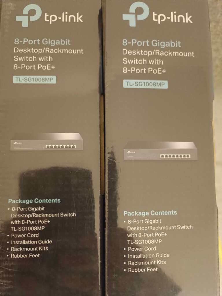 
Switch TP-Link 8 Ports (Gigabyte) POE+ 126W 