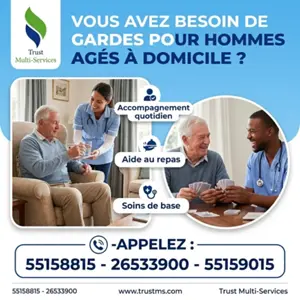 GARDE HOMMES ÂGÉS À DOMICILE A BEN AROUS