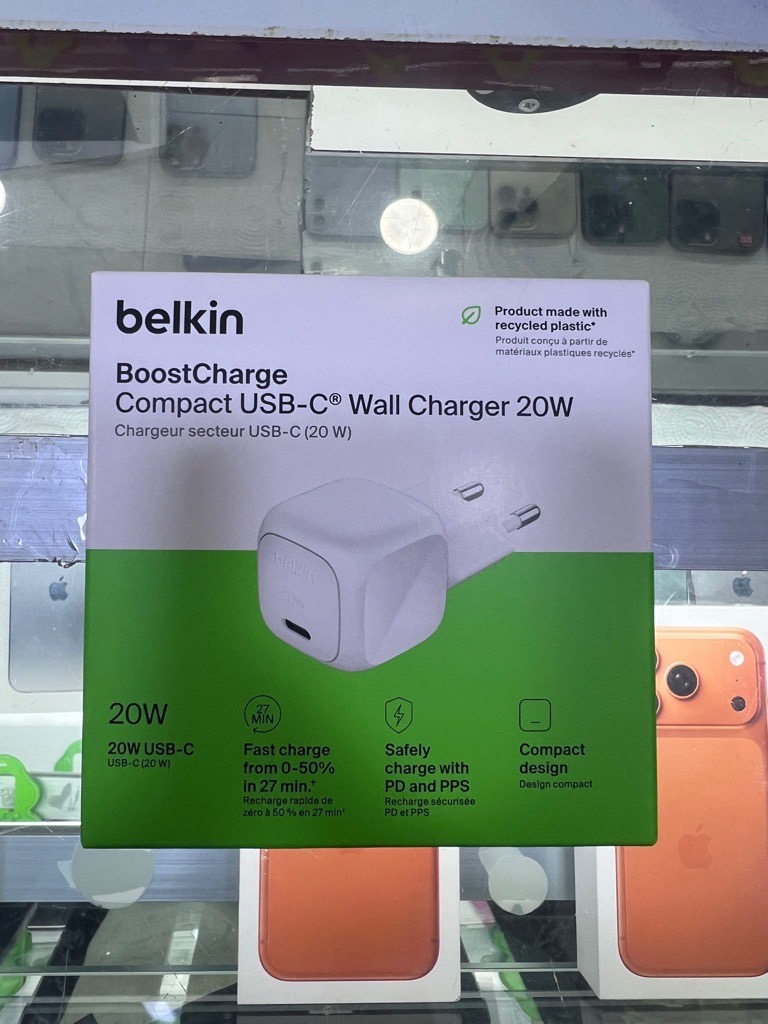 Adaptateur Chargeur BELKIN USB-C 20W Recharge Rapide Certifié
