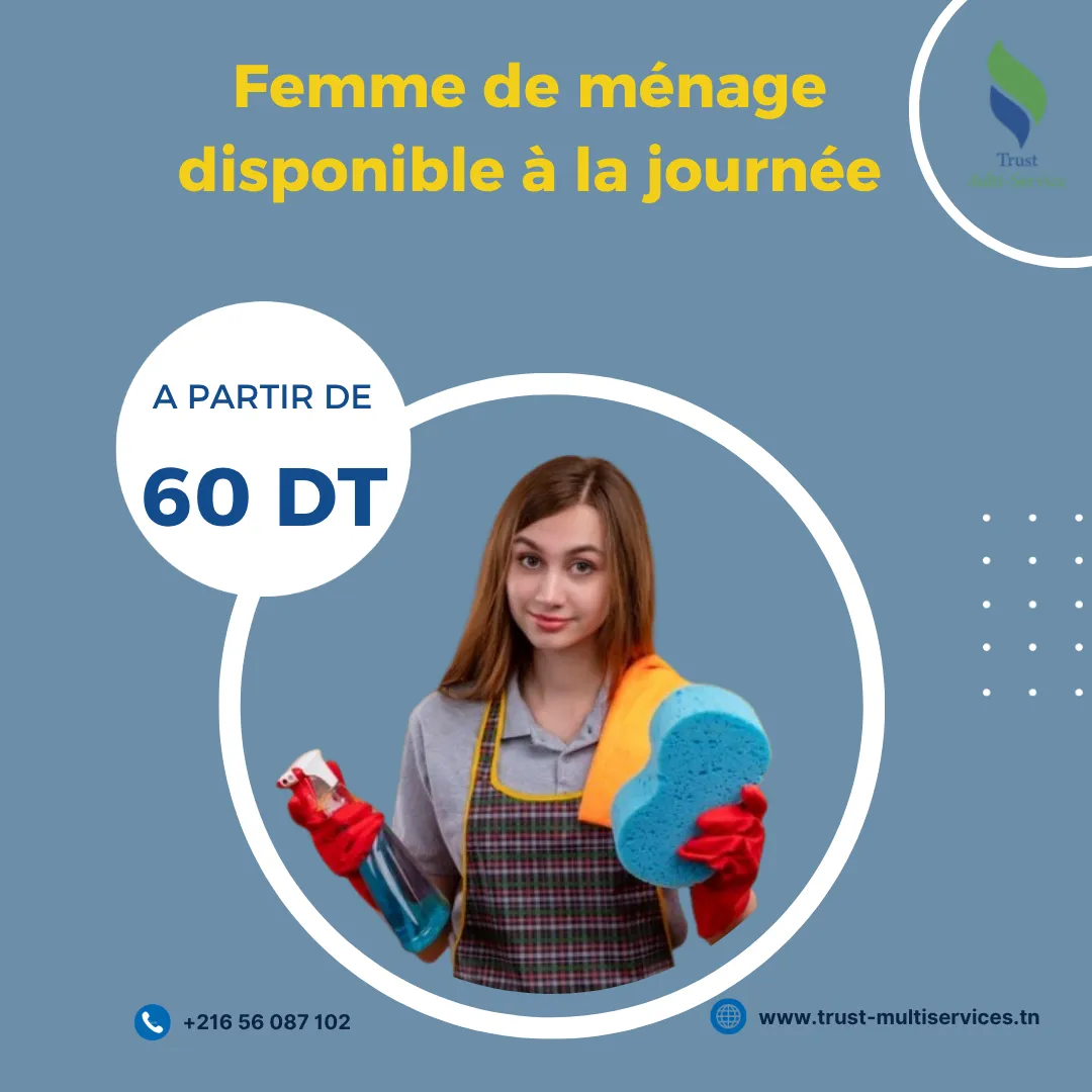 Vous cherchez une femme de ménage par jour ? 