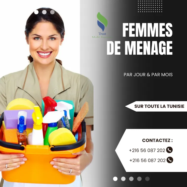 FEMME DE MENAGE PAR JOUR A JARDINS ELMENZAH