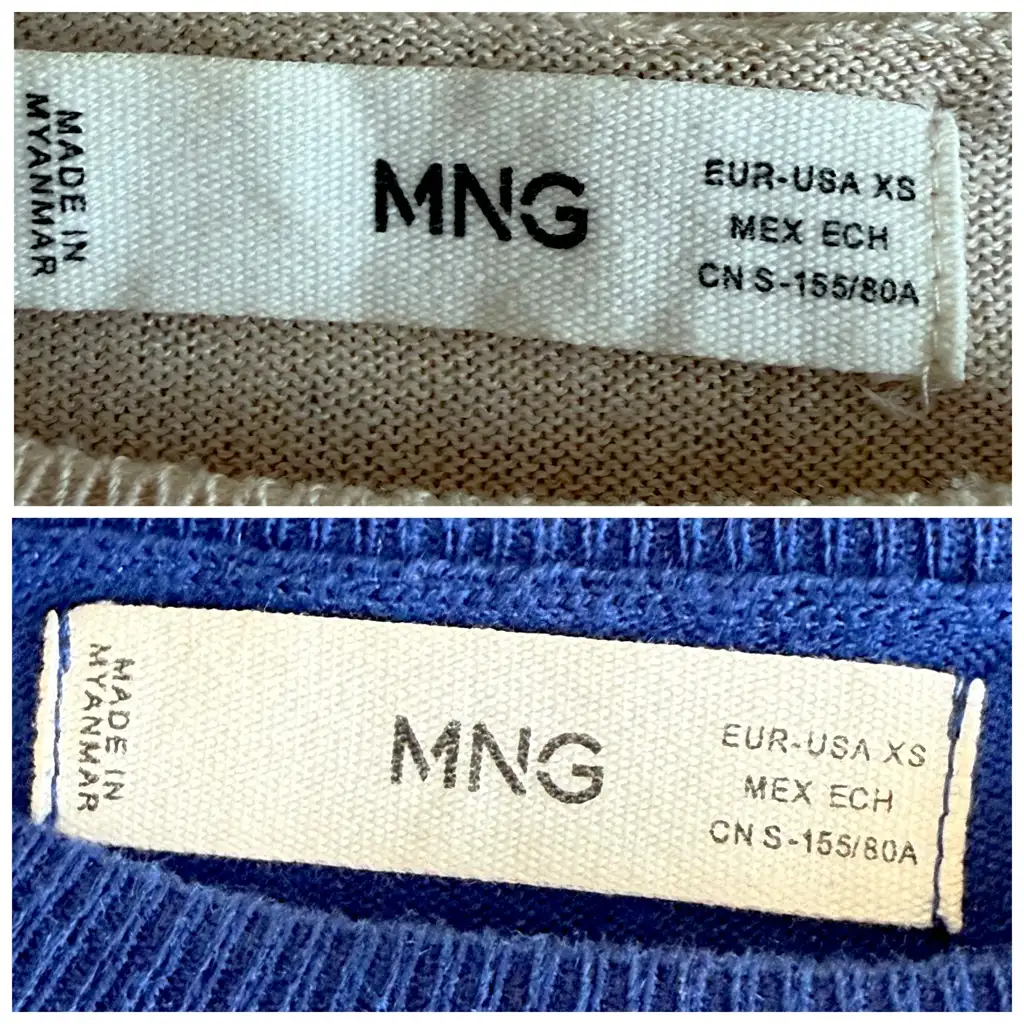 2 pull MANGO (bleu roi/beige)