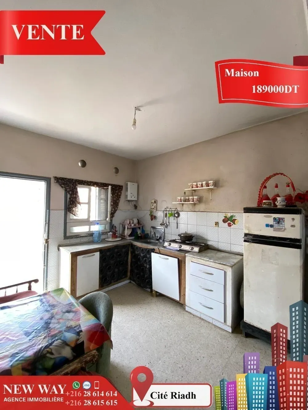 Maison de Plain Pied à Cité Riadh 5