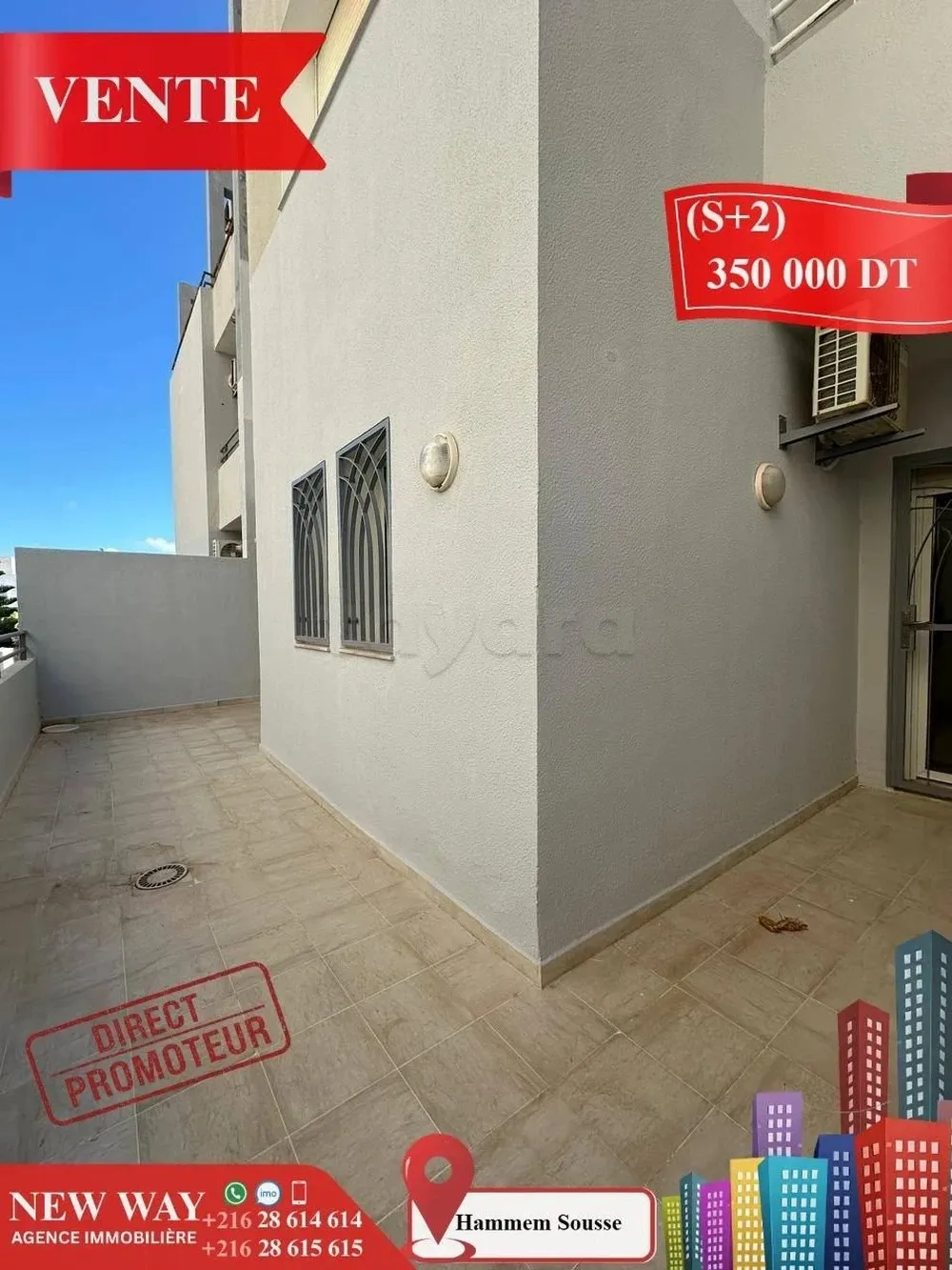 (S+2) Direct Promoteur à Hammam Sousse, Prés de la Mer