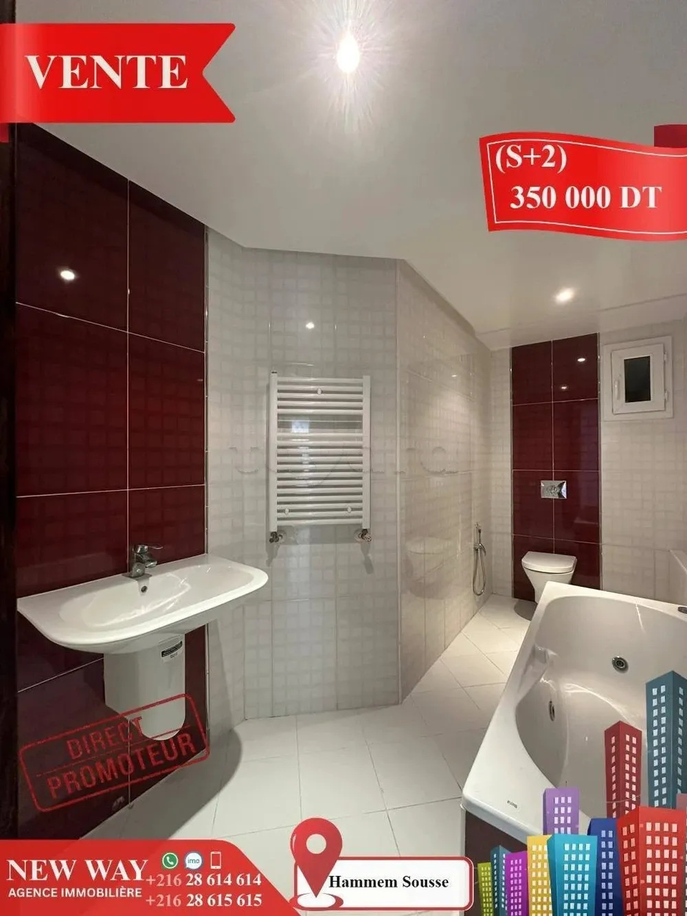 (S+2) Direct Promoteur à Hammam Sousse, Prés de la Mer