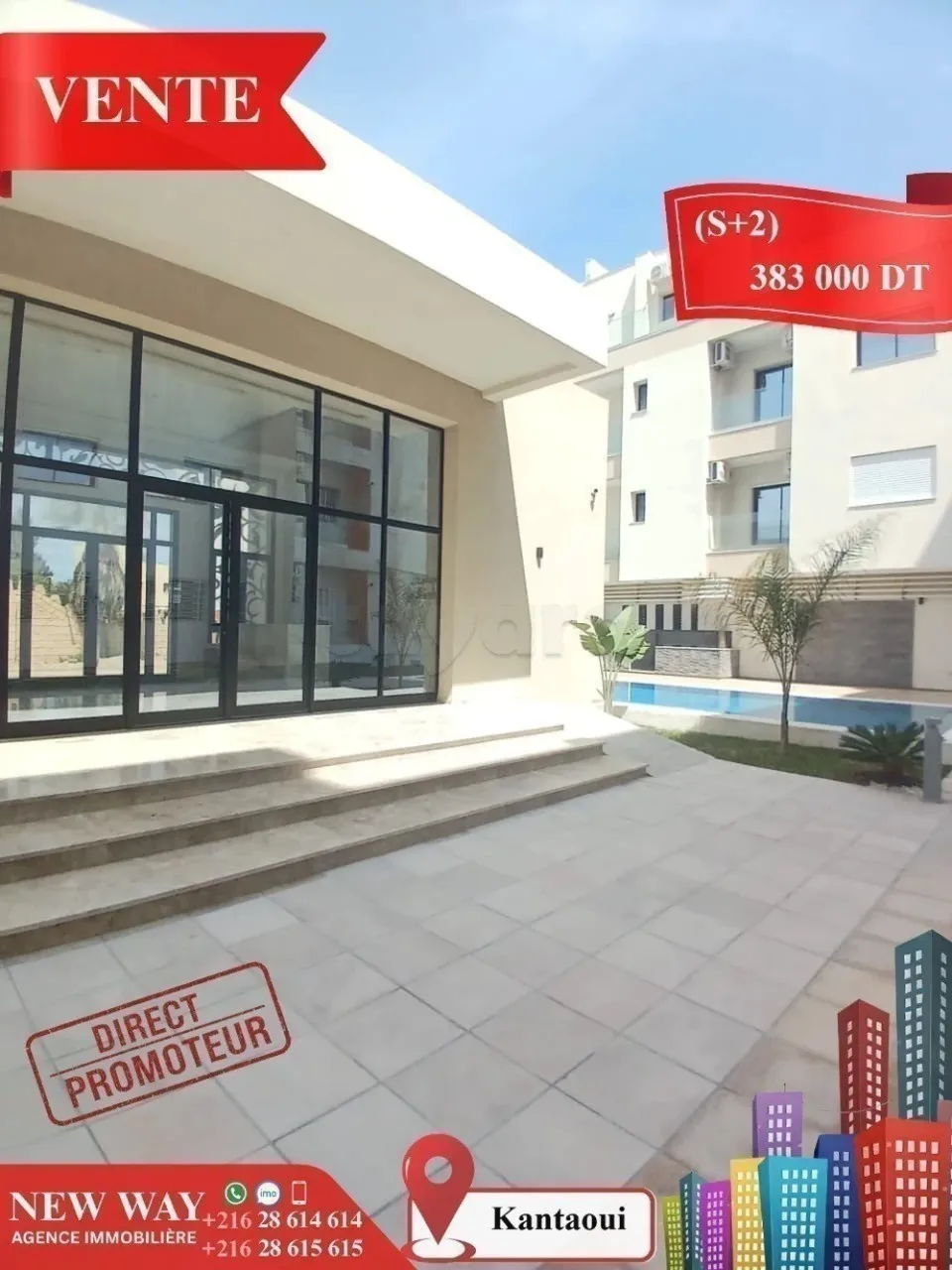 (S+2) à kantaoui Direct Promoteur, Prés de mer