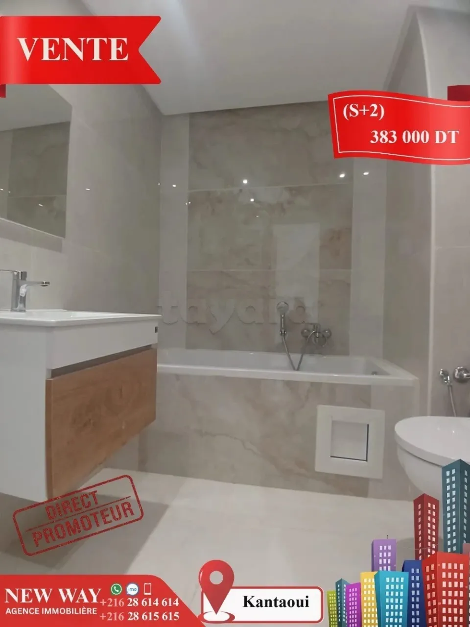 (S+2) à kantaoui Direct Promoteur, Prés de mer