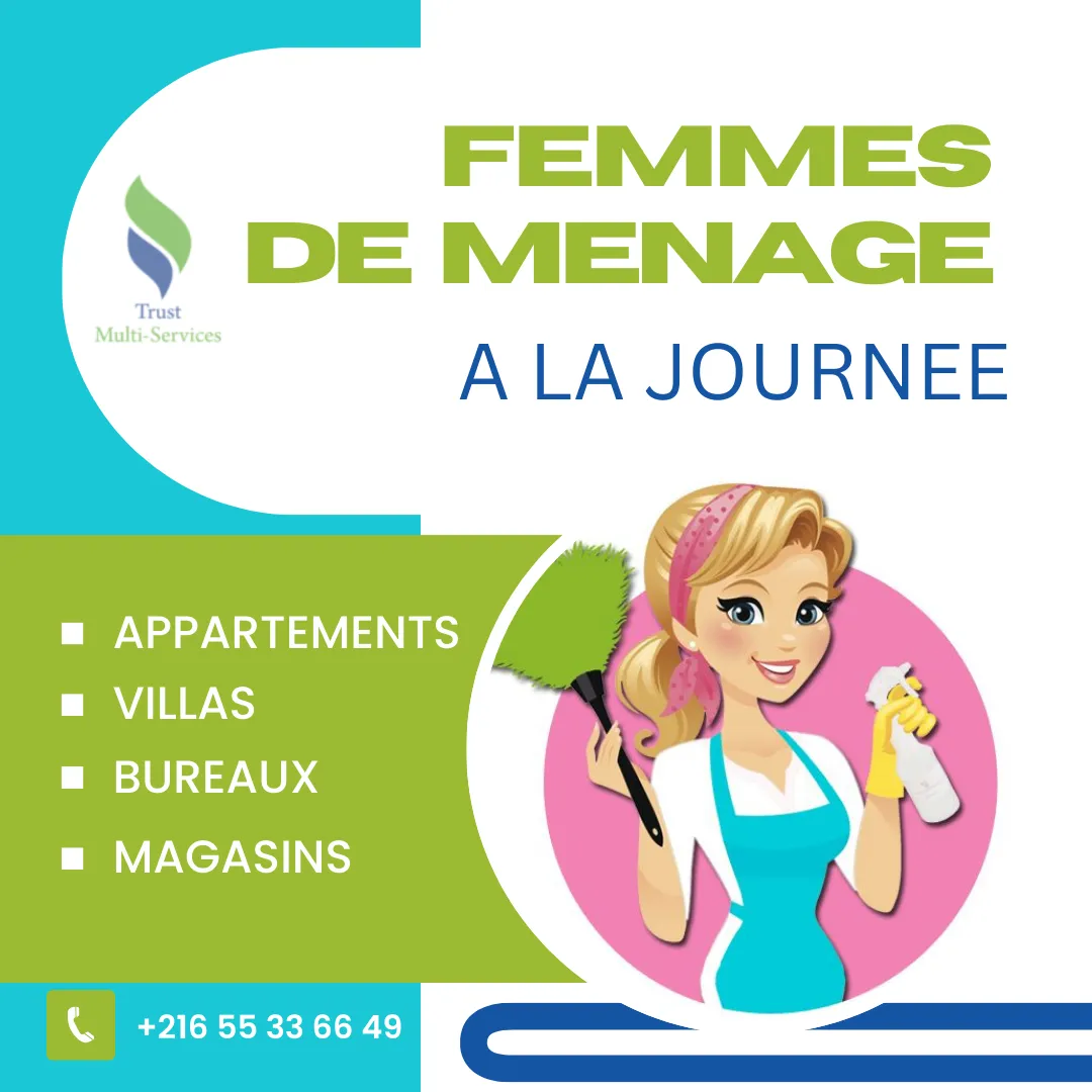 FEMME DE MENAGE PAR JOUR A MONTPLAISIR