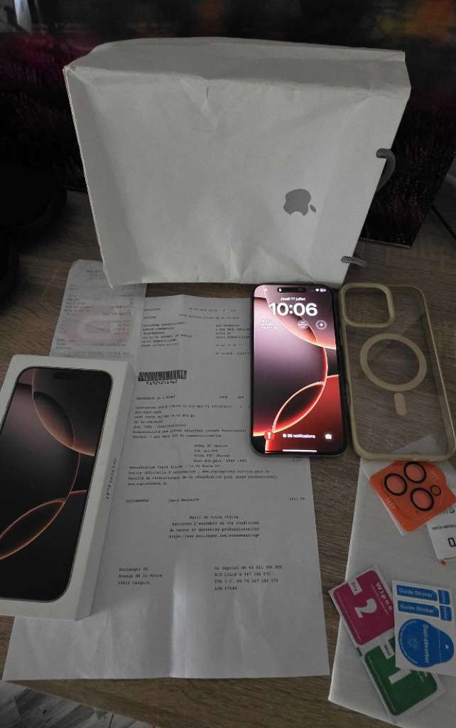 Iphone 16 pro max titane sable 256g