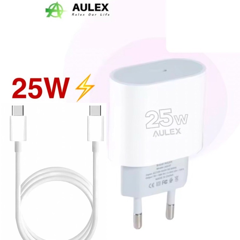 AULEX Chargeur Rapide Type C Vers Type C 25W Avec Câble 1M  Tunis 