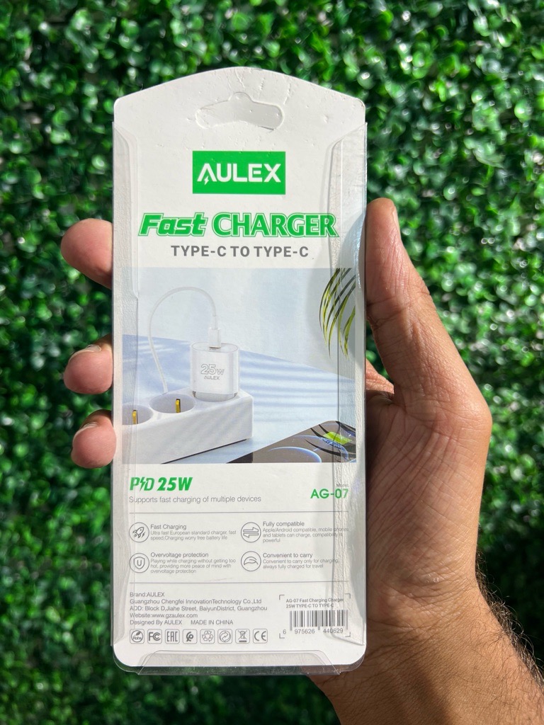 AULEX Chargeur Rapide Type C Vers Type C 25W Avec Câble 1M  Tunis 