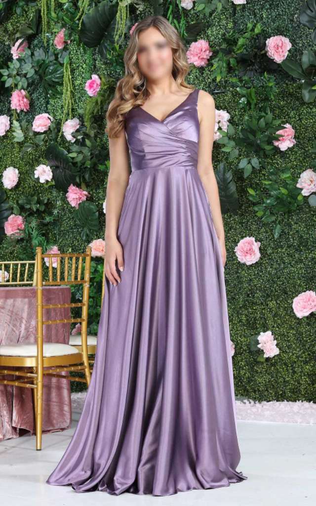 Robe soirée violet clair pastel