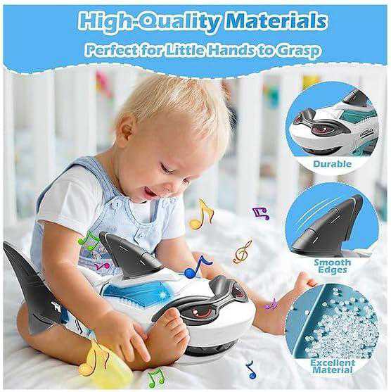 Robot Shark Toy with LED Lights and Music