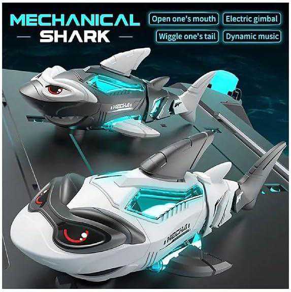 Robot Shark Toy with LED Lights and Music