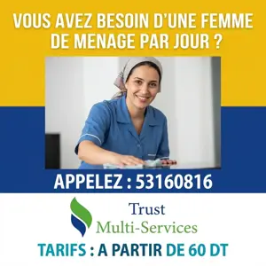 femme de menage par jour a ennasr
