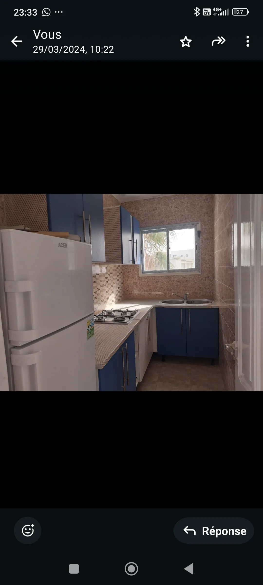 S+1 meuble au jardin de l'Aouina.