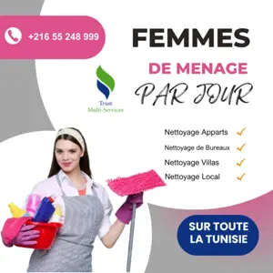 femme de ménage par jour a tunis 