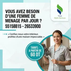 FEMME DE MENAGE PAR JOUR A SAHLOUL