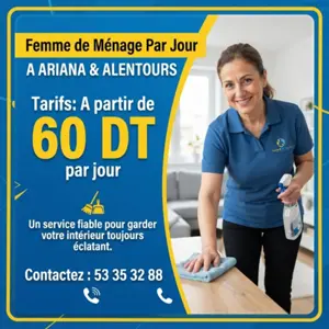 femme de menage par jour a ariana