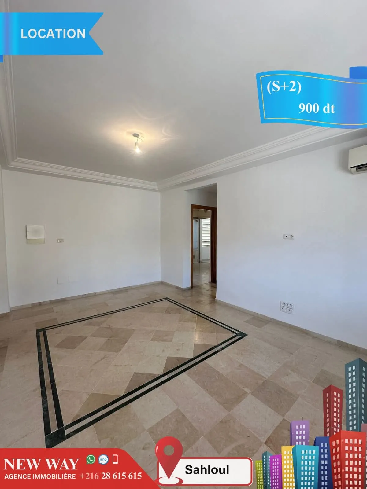 (S+2) à Sahloul au rez de chaussée