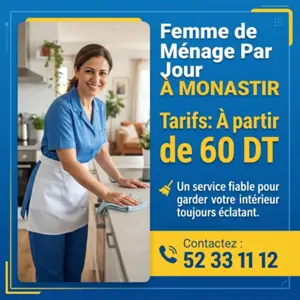 Femmes de ménage disponibles par jour dès 60 DT !
