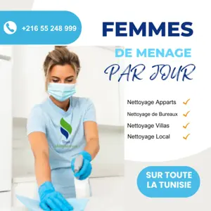 femme de ménage par jour a tunis 