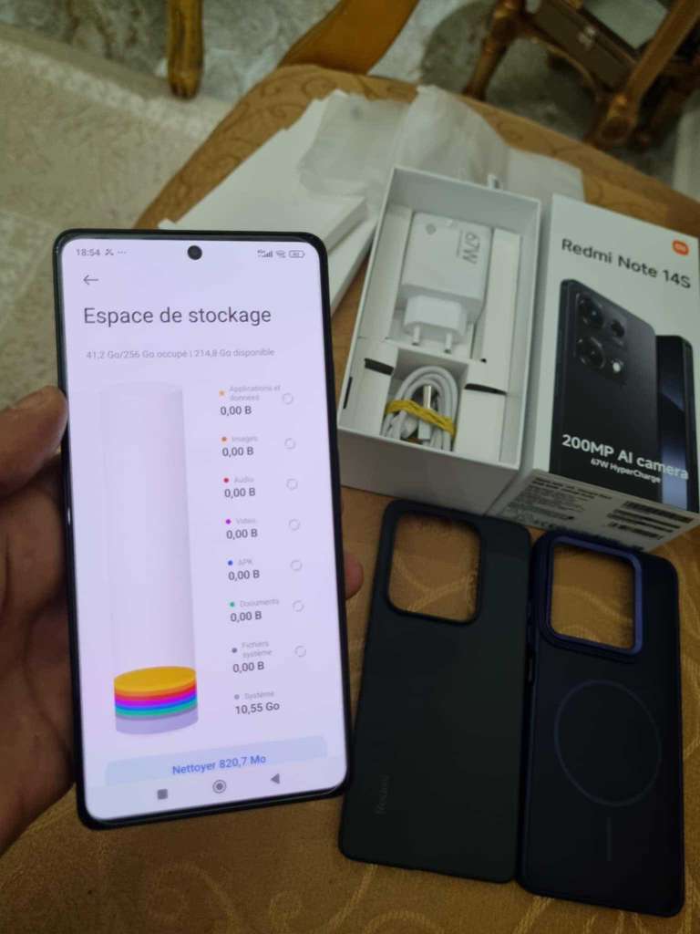 redmi note 14s ram 8g+4g stockage 256g 

