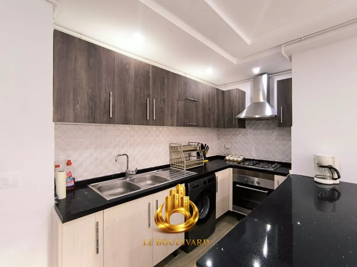 Location Annuelle : Appartement S+1 Haut Standing Avec Terrasse à AFH Mrezga, Nabeul