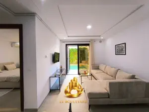 Location Annuelle : Appartement S+1 Haut Standing Avec Terrasse à AFH Mrezga, Nabeul