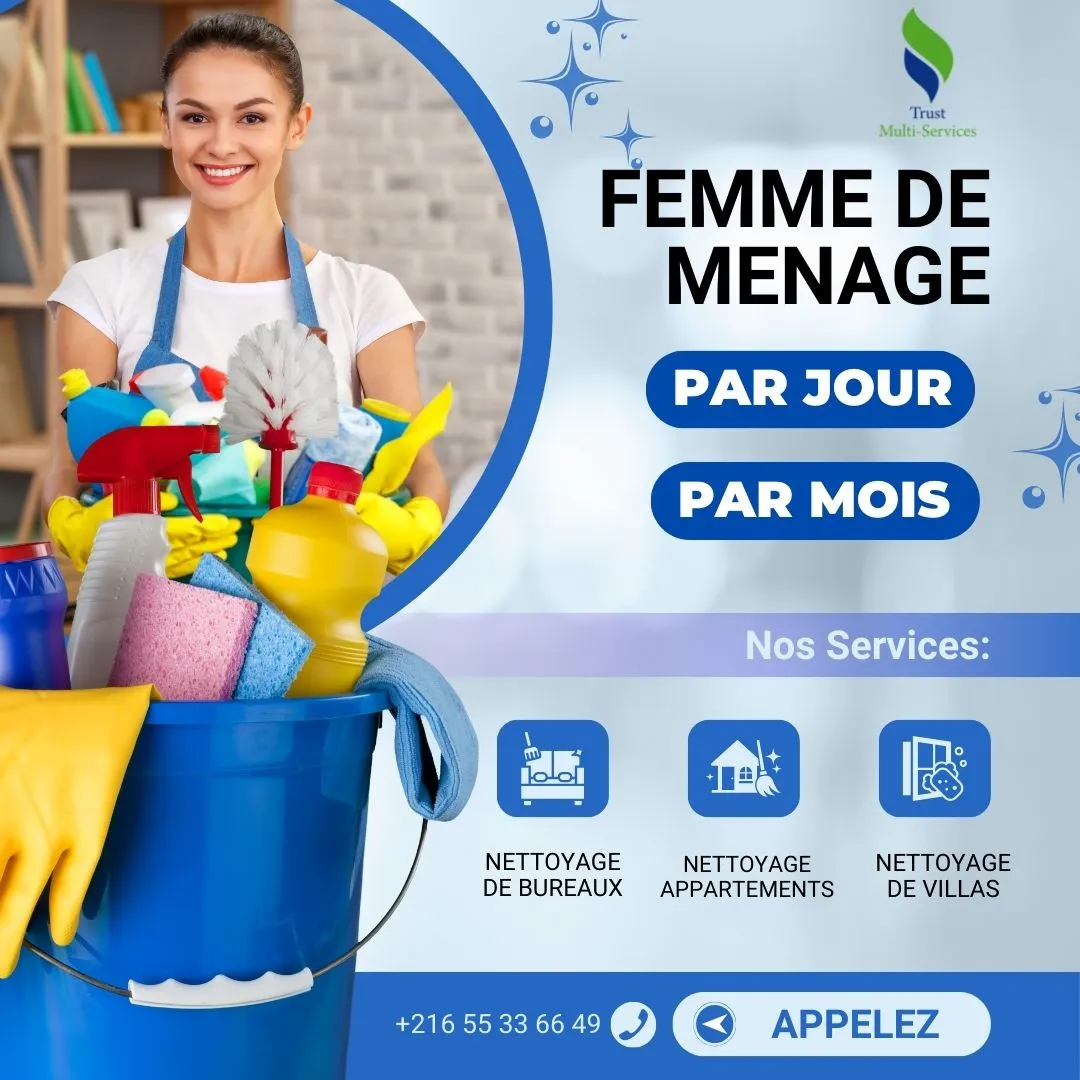 femme de ménage par jour a sfax