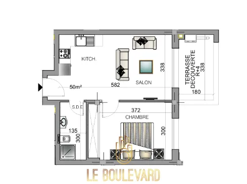 A vendre Appartement S+1 à AFH Mrezga , Cité El Wafa