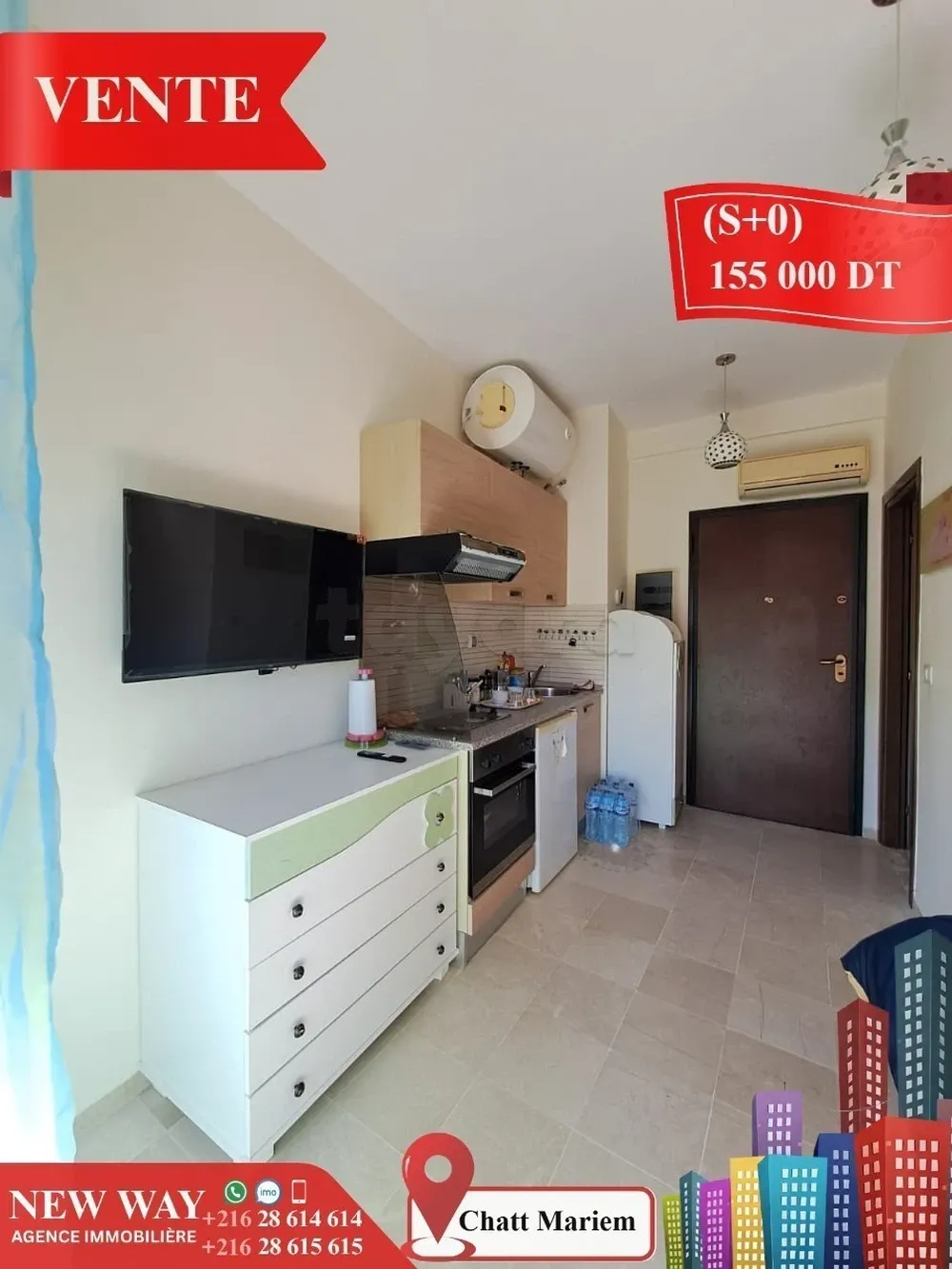 Appartement (s+0) à Chatt Mariem Prés de la mer
