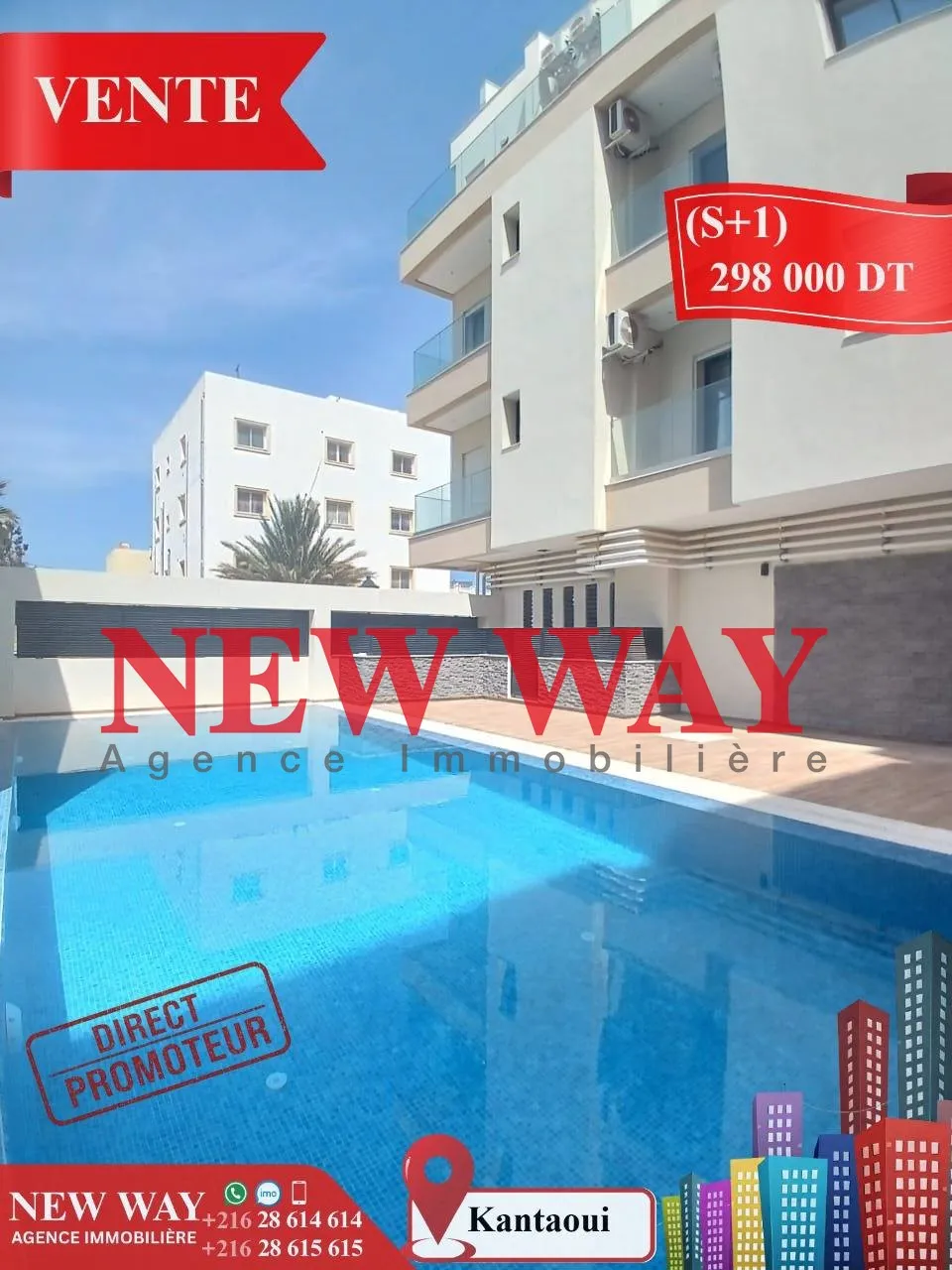 (S+1) à kantaoui, Direct Promoteur, Prés de la Mer