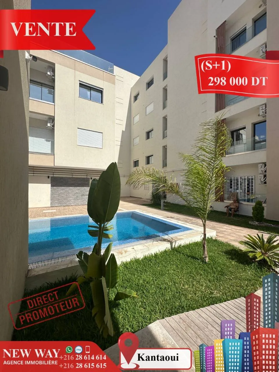 (S+1) à kantaoui, Direct Promoteur, Prés de la Mer