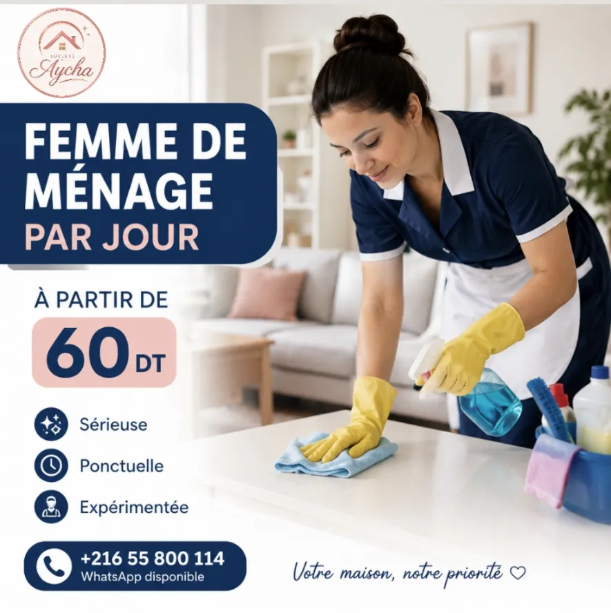 Femme de ménage par jour