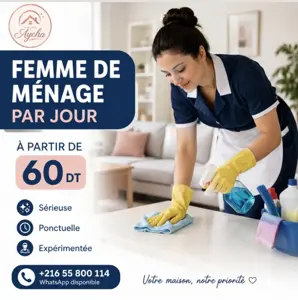 Femme de ménage par jour 