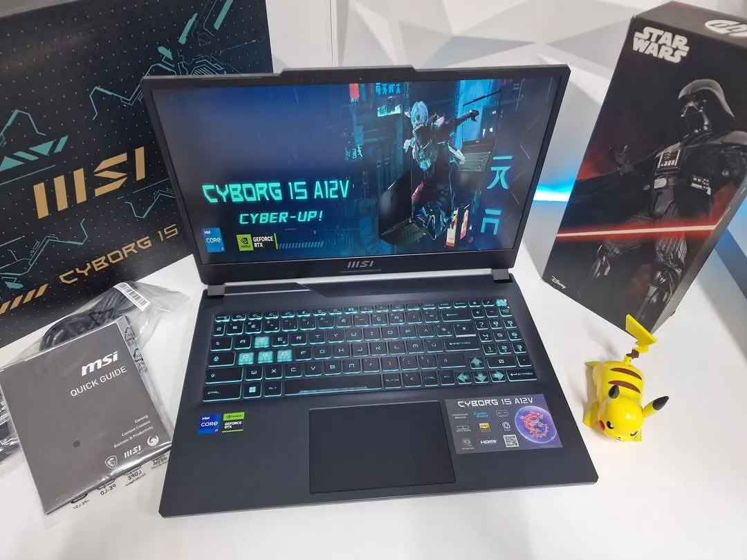 Pc Gamer MSI CYBORG 15 144 Hz Core i7 12éme RTX 4050 6Gb 16 Go RAM DDR5 512 SSD Nvme 2990 TND