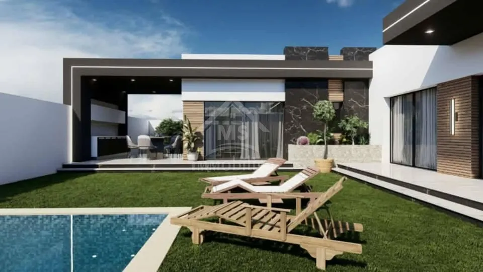 Villa Toute neuve S+3 avec piscine à Hammamet Sud à vendre 51355351