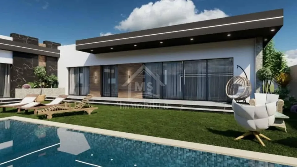 Villa Toute neuve S+3 avec piscine à Hammamet Sud à vendre 51355351