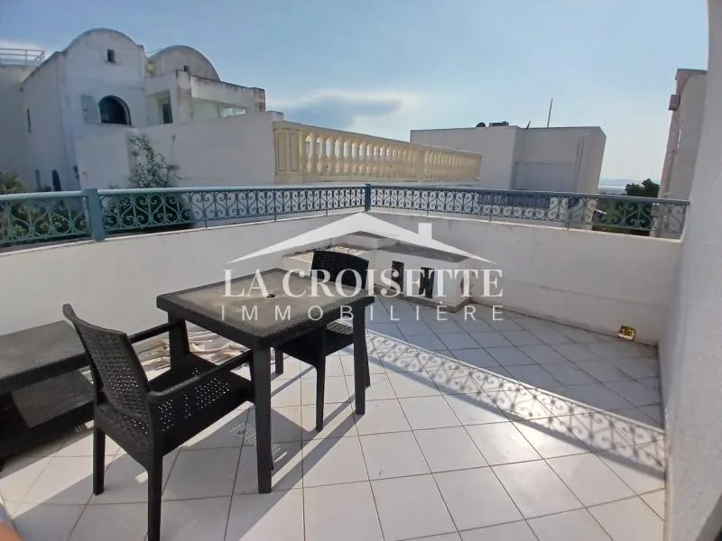 Duplex s2 meublé vue sur mer à Gammarth ZDL0682