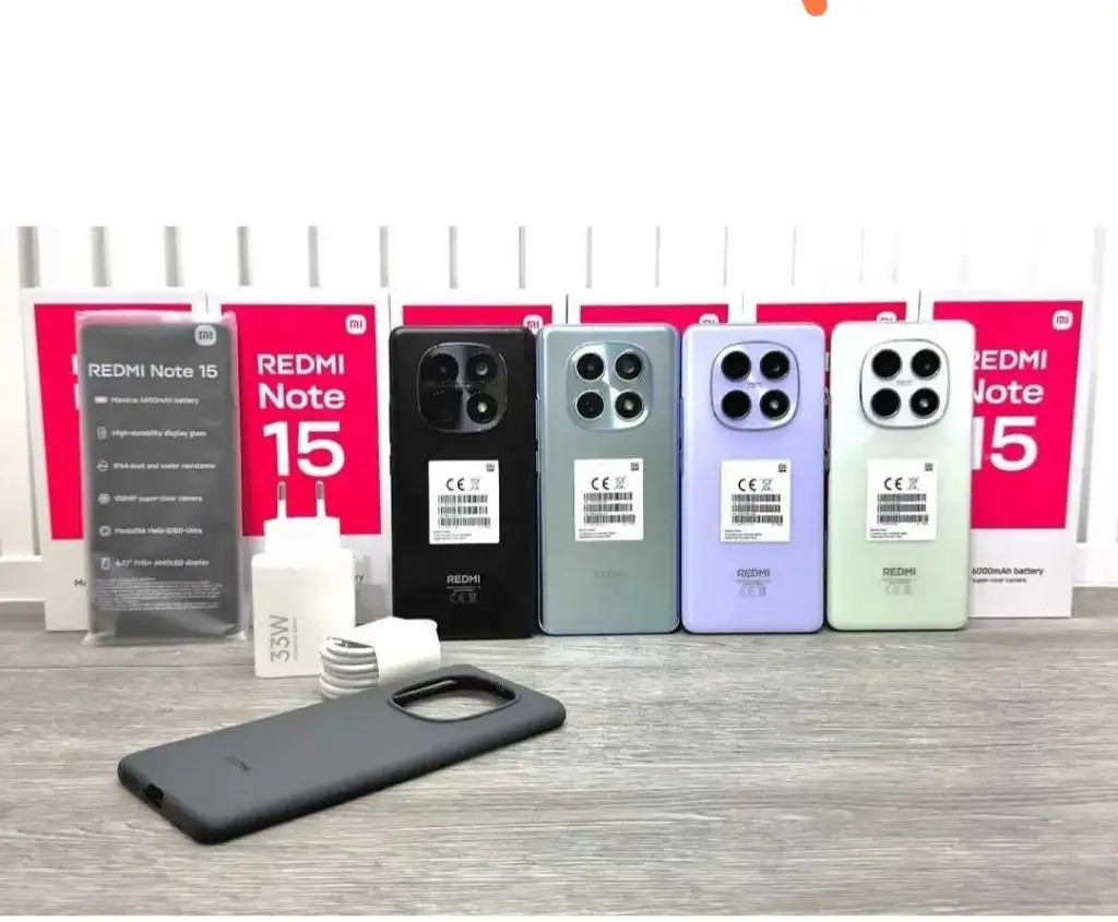 Redmi Note 15 4G/ Paquet fermé. Validé☑️ 
➖8/256 =750 dt 
➖8/128 =700 dt 
➖6/128 = 650 dt 