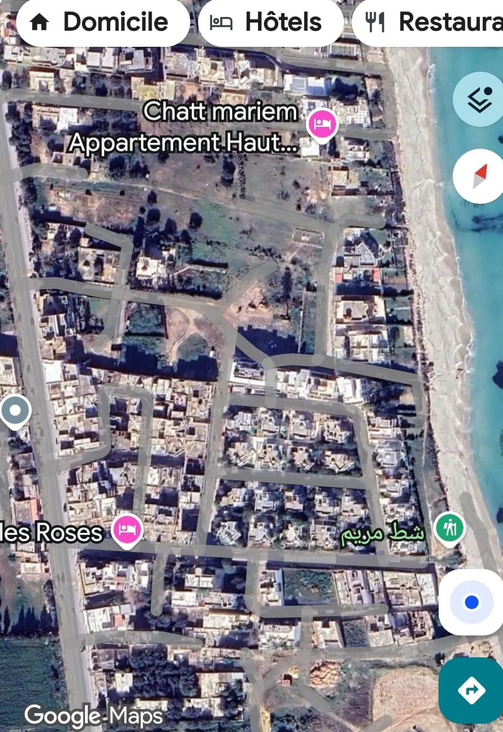 Avendre terrain 1000 m2 à chatt_mariem 70m de la plage .
