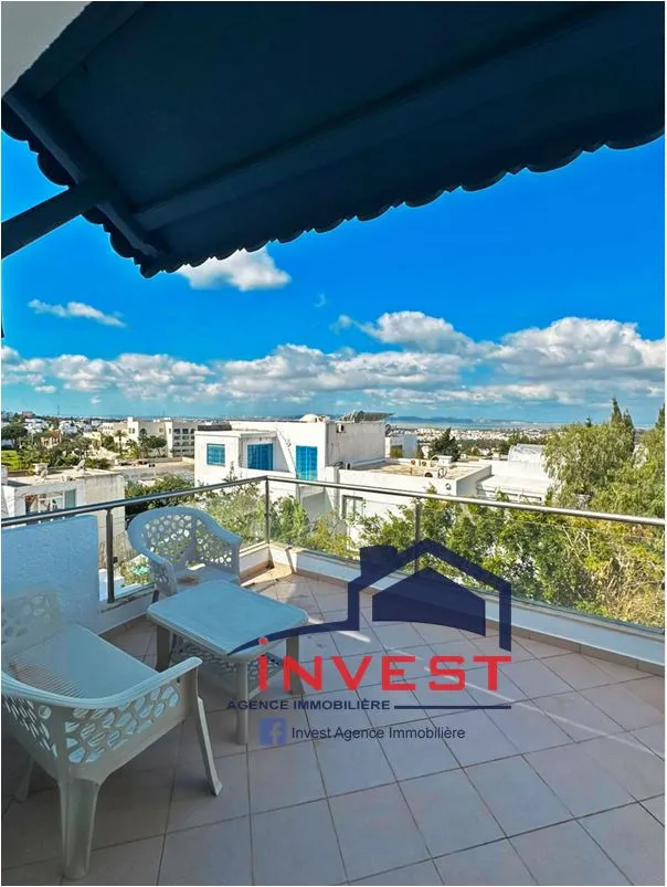 Duplex S+3 avec vue sur mer à Gammarth Supérieur